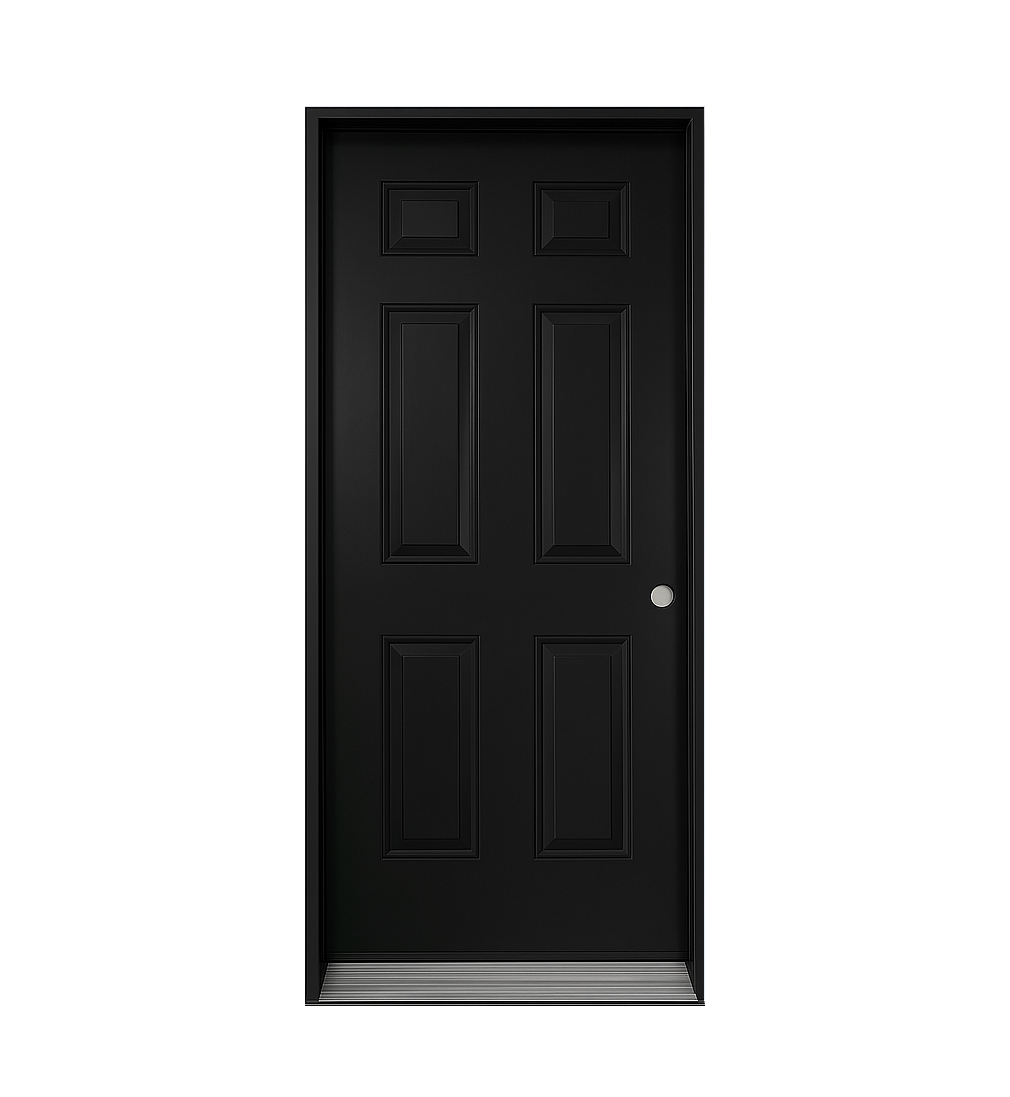 B01 NOIR G porte 6 panneaux B01