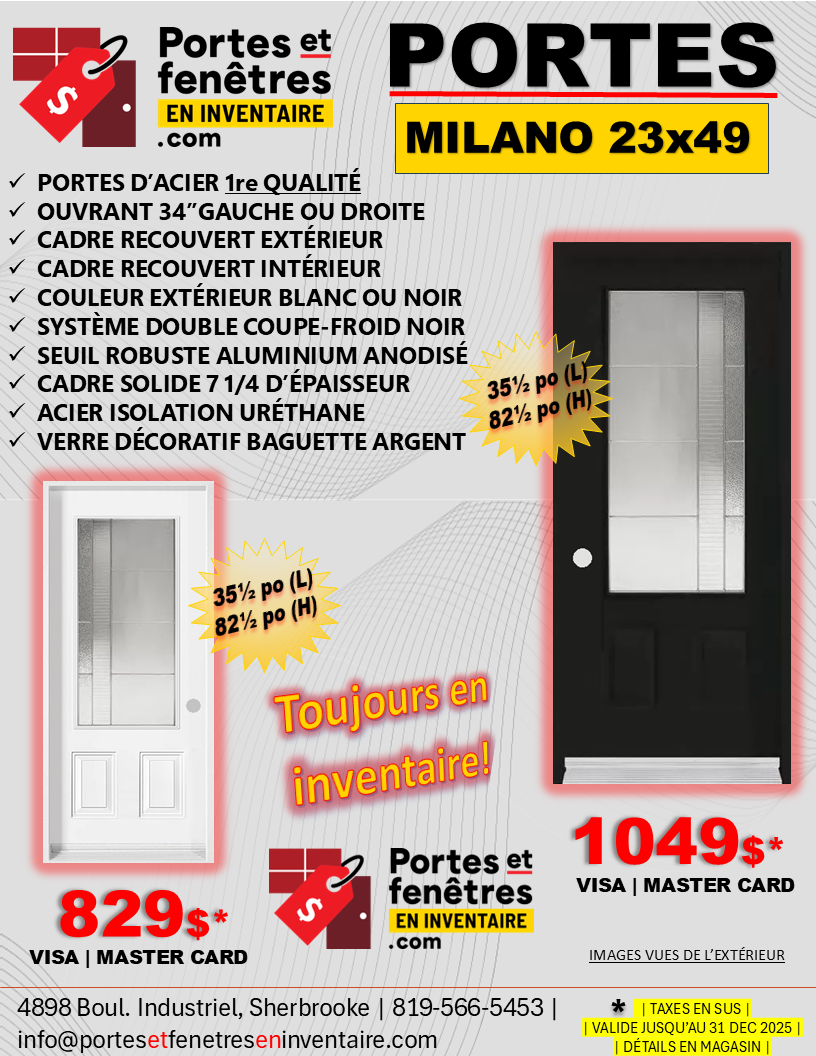 MILANO 23x49 34 CREDIT Portes et fenêtres, Fenêtres, Fenêtres en liquidation