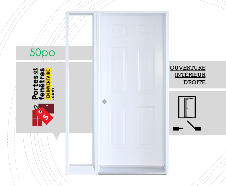 PORTE B01 50 BLANC DROITE SIDE CLAIR Portes et fenêtres, Fenêtres, Fenêtres en liquidation