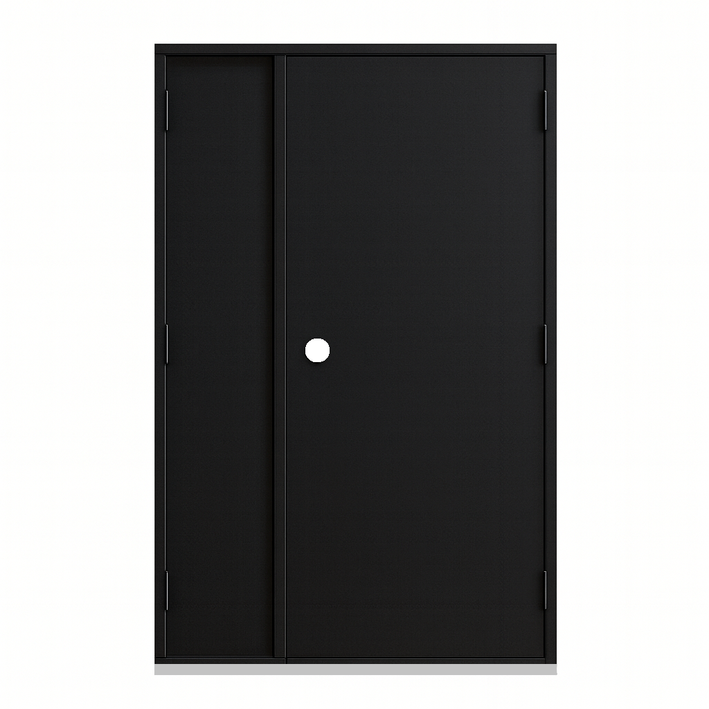 cabanon remise noire 50 DROITE outswing La porte de cabanon latéral