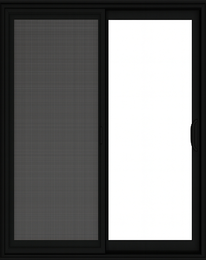 pp5droite noir porte-patio 5 pieds noire en pvc ox