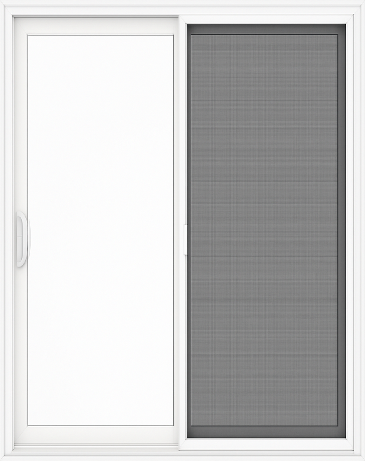pp5gauche blanc porte-patio 5 pieds en pvc xo
