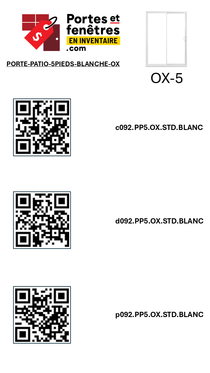 092.PP5 .OX .STD .BLANC 092.PP5.OX.STD.BLANC