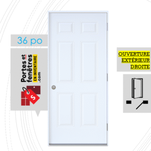 porte 6 panneaux B01 36 pouces
