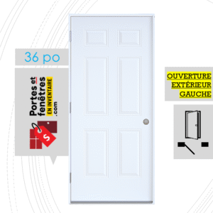 porte 6 panneaux B01 36 pouces