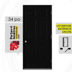 porte 6 panneaux B01 34 pouces