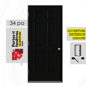 porte 6 panneaux B01 34 pouces