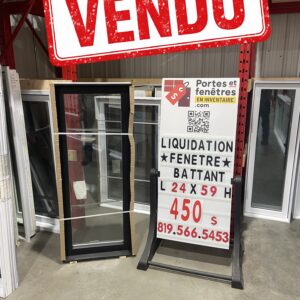 Fenêtres battant 24x59 noire QUALITÉ 0069