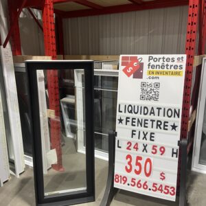 Fenêtres fixe 24x59 noire QUALITÉ 0070