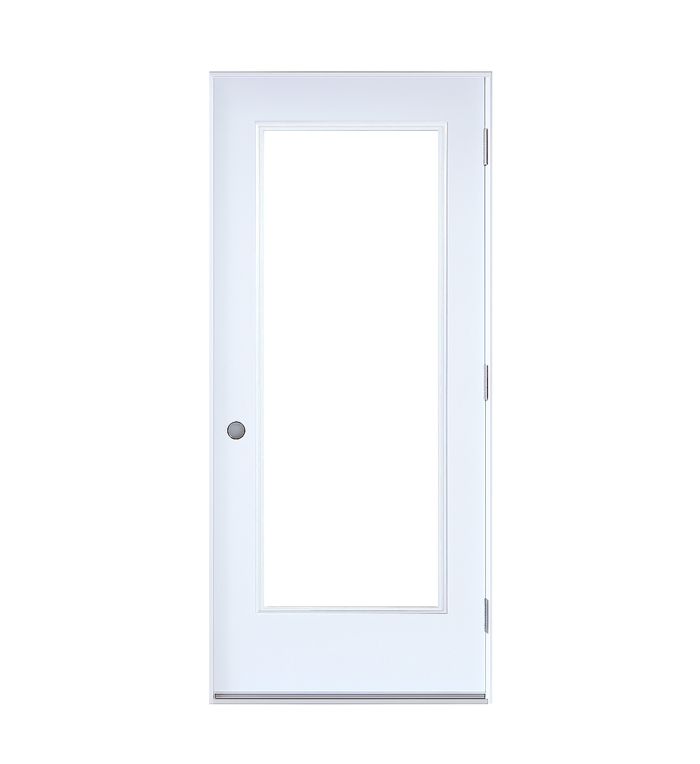 CLAIR 23X65 BLANC D outswing PORTE VERRE CLAIR 65po BLANCHE 34 OUVRANT EXTÉRIEUR DROITE