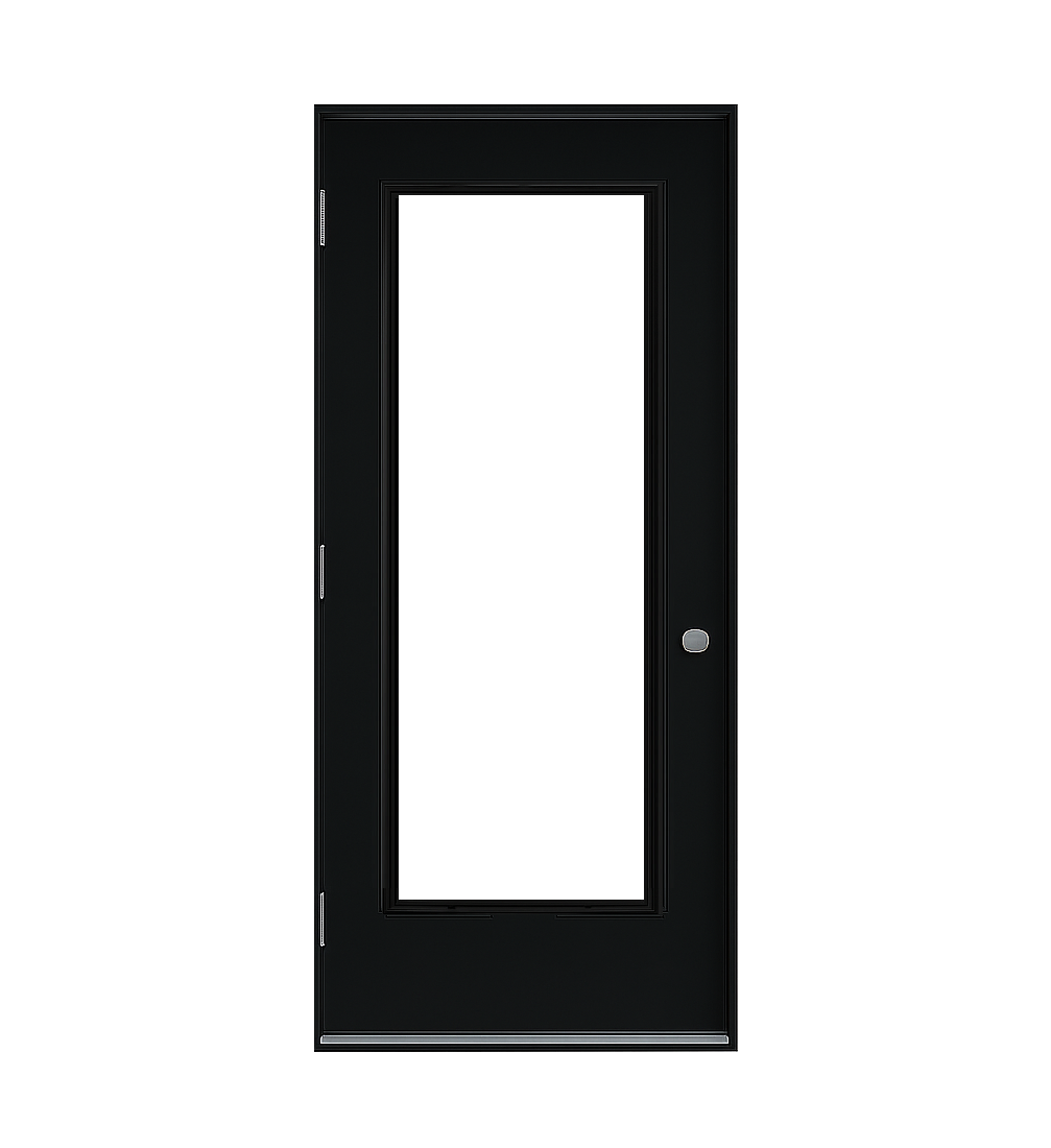 CLAIR 23X65 NOIR G outswing PORTE VERRE CLAIR 65po NOIRE 34 OUVRANT EXTÉRIEUR GAUCHE