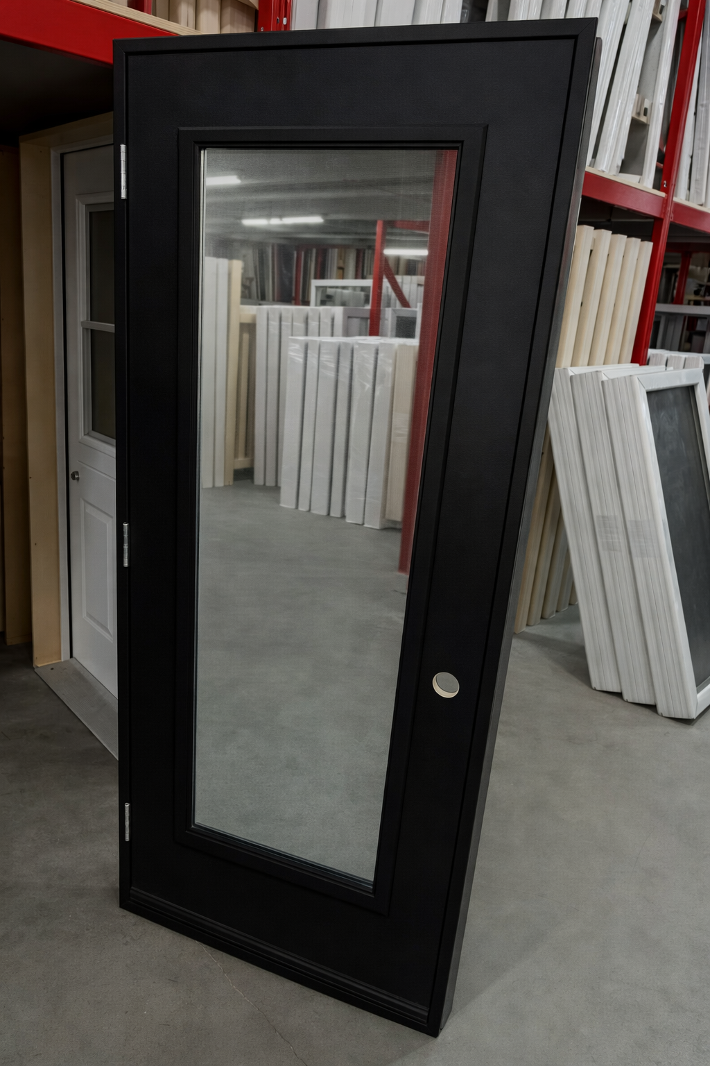 PORTE VERRE CLAIR 65po BLANCHE 34 OUVRANT EXTÉRIEUR GAUCHE
