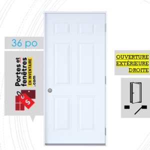 porte 6 panneaux B01 36 pouces