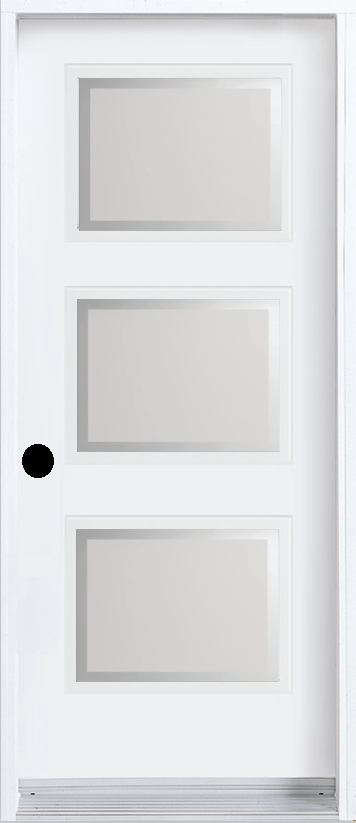 EDGE 2318 BLANC DROITE PORTE VERRE EDGE 3x VITRES 18po BLANCHE 34 OUVRANT INTÉRIEUR DROITE