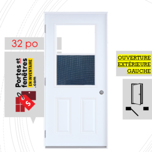 PORTE B03 BLANCHE 32 OUVRANT EXTÉRIEUR GAUCHE