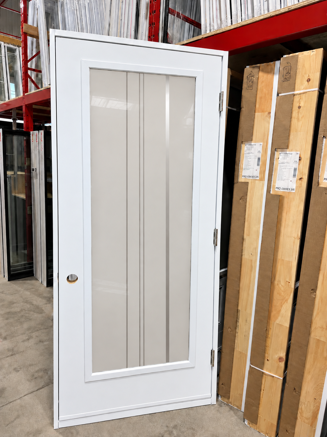 CYNDI 22x64 BLANCHE droite outswing PORTE CYNDI 65po BLANCHE 34 OUVRANT EXTÉRIEUR DROITE