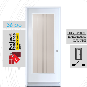 PORTE CYNDI 65po BLANCHE 36 OUVRANT INTÉRIEUR GAUCHE