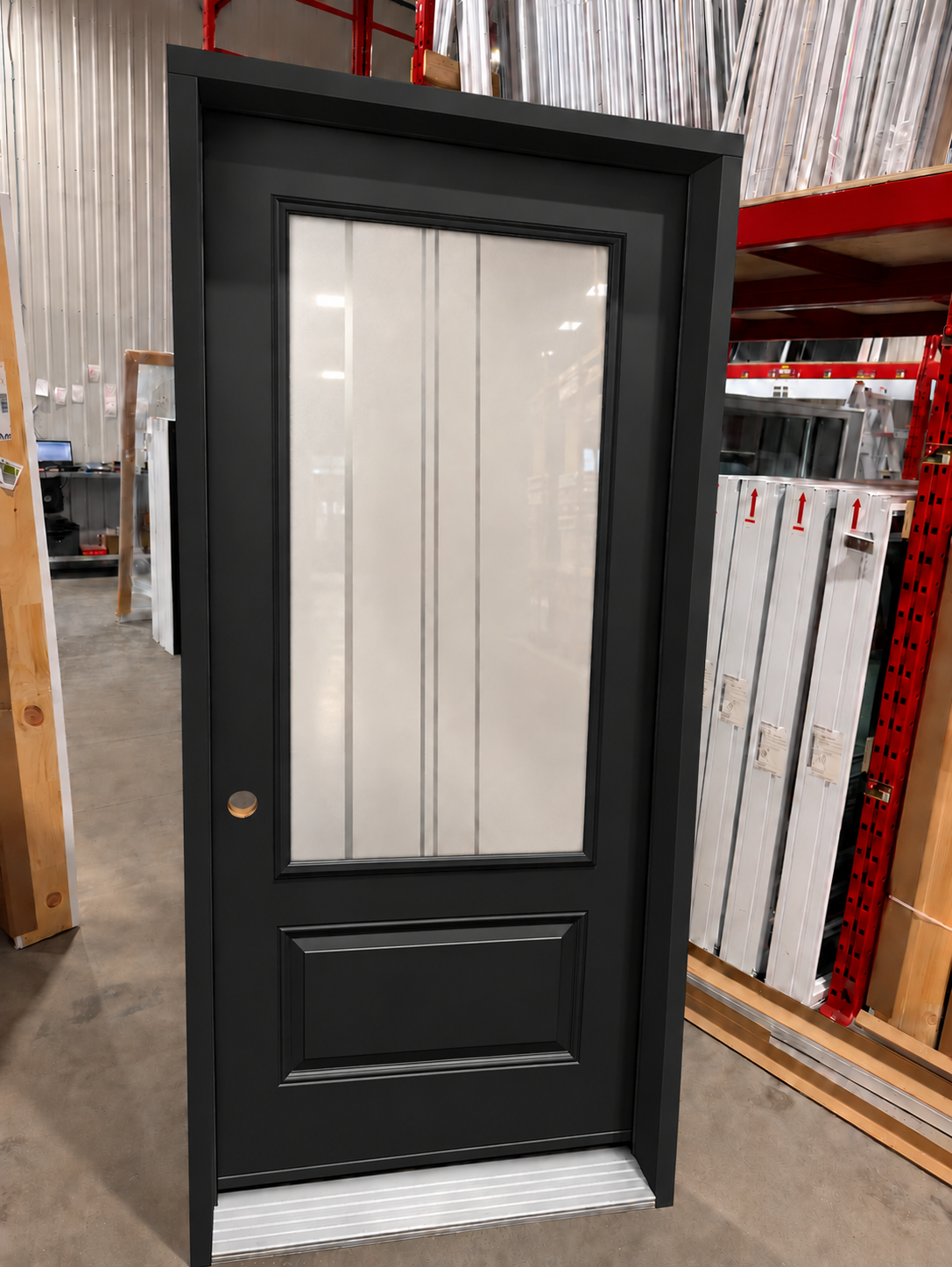 Cyndi 22x48 noire droite PORTE CYNDI 49po NOIRE 34 OUVRANT INTÉRIEUR DROITE