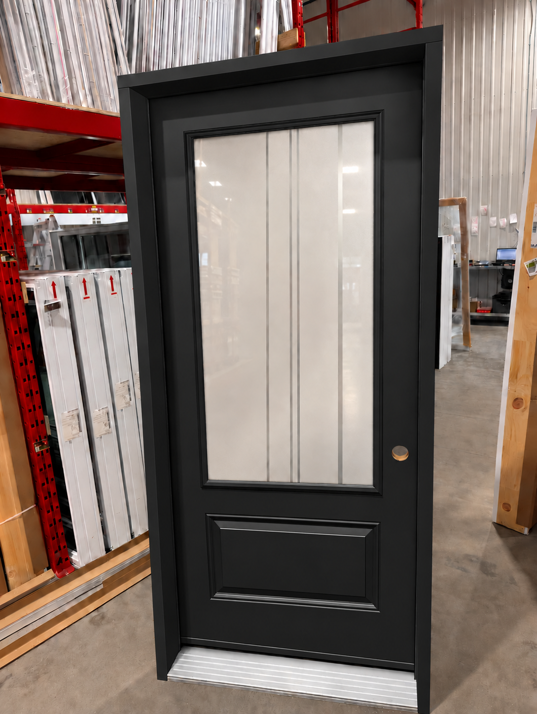 Cyndi 22x48 noire gauche PORTE CYNDI 49po NOIRE 36 OUVRANT INTÉRIEUR GAUCHE