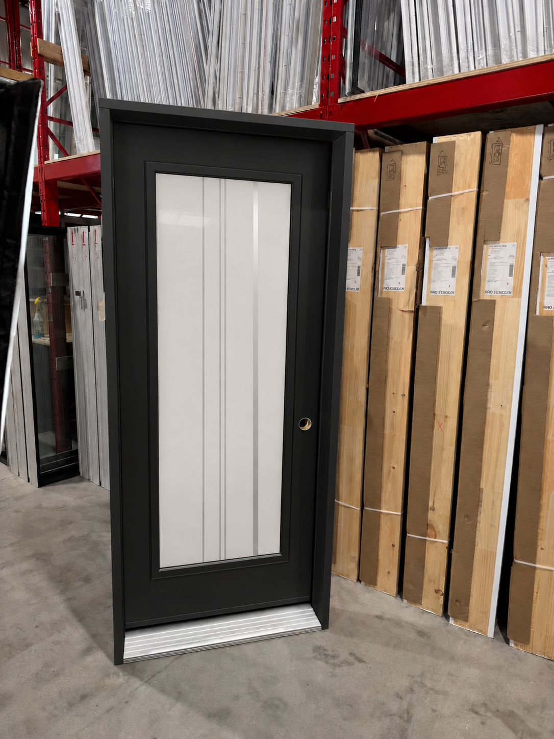 Cyndi 22x65 noire gauche PORTE CYNDI 65po NOIRE 36 OUVRANT INTÉRIEUR GAUCHE