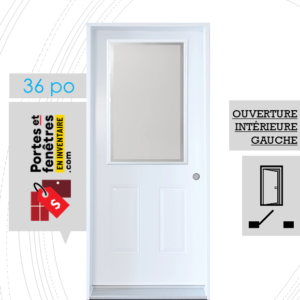PORTE EDGE 37po BLANCHE 36 OUVRANT INTÉRIEUR GAUCHE