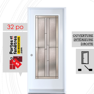 PORTE WHISTLER 65po BLANCHE 32 OUVRANT INTÉRIEUR DROITE
